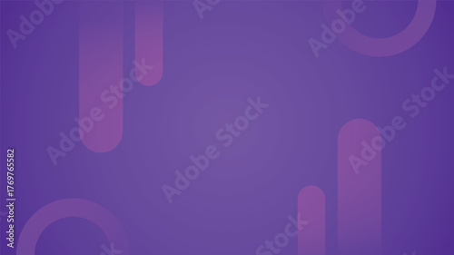Vibrant Deep Purple Gradient Abstract Background Design With Rounded Capsule Shapes And Simple Geometric Elements Template
