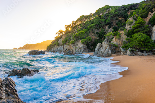 Fototapeta Naklejka Na Ścianę i Meble -  Cala Boadella Beach, Lloret de Mar, Costa Brava, Spain