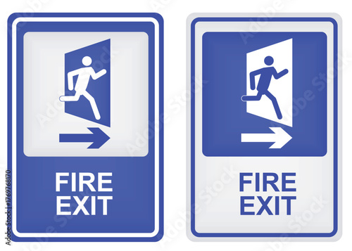 Fire exit sign. vector illustration	