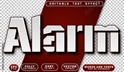  Alarm Alert Danger Warning Emergency Signal Editable Vector Text File