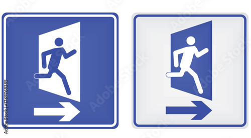 Fire exit sign. vector illustration	