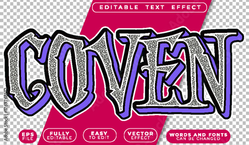  Coven Witch Magic Ritual Mystical Enchanted Editable Vector Text File