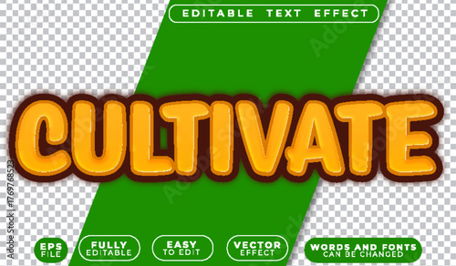  Cultivate Farm Grow Plant Harvest Agriculture Editable Vector Text File