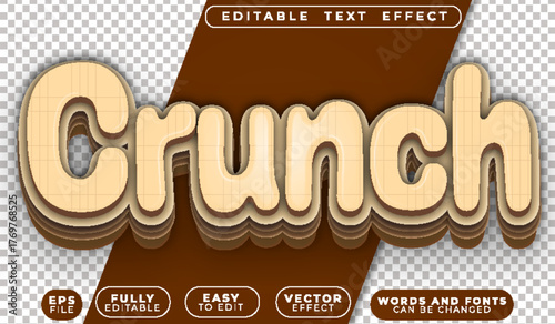  Crunch Cracker Biscuit Crispy Tasty Snack Editable Vector Text File