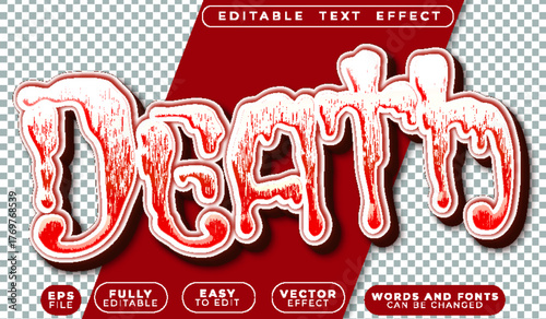  Death Bloody Grave Tomb Horror Dark Sinister Editable Vector Text File