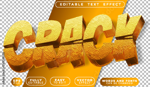 Crack Fracture Split Break Damage Fractured Editable Vector Text File