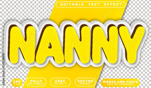  Nanny Babysitter Caregiver Child Kids Editable Vector Text File