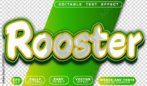  Rooster Chicken Farm Bird Crow Feathers Editable Vector Text File