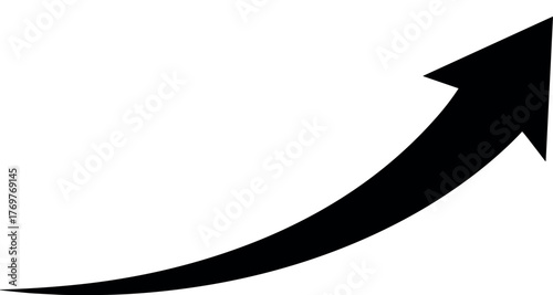Upward Arrow Curve Navigating Growth and Progress
