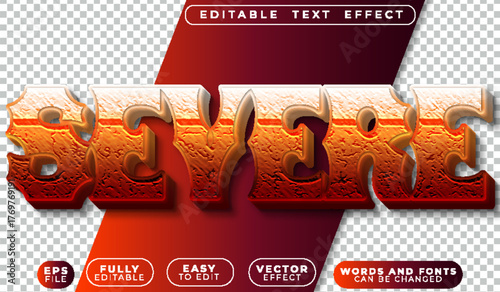  Severe Extreme Harsh Intense Critical Strong Editable Vector Text File