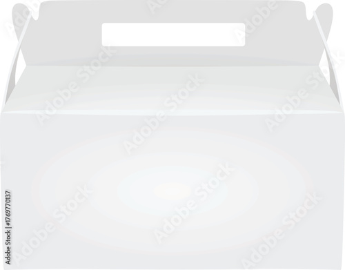 White cake box. vector illustration