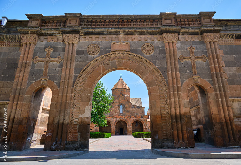 Fototapeta premium view of a church in Echmiadzin, armenia