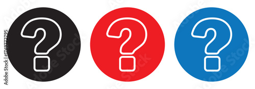 Transparent PNG available
Black and white question mark vector icon, minimal design, for websites. EPS 10