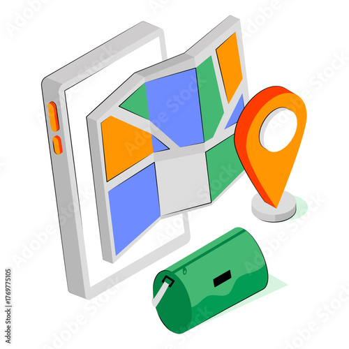 Perfect design icon of mobile navigation 
