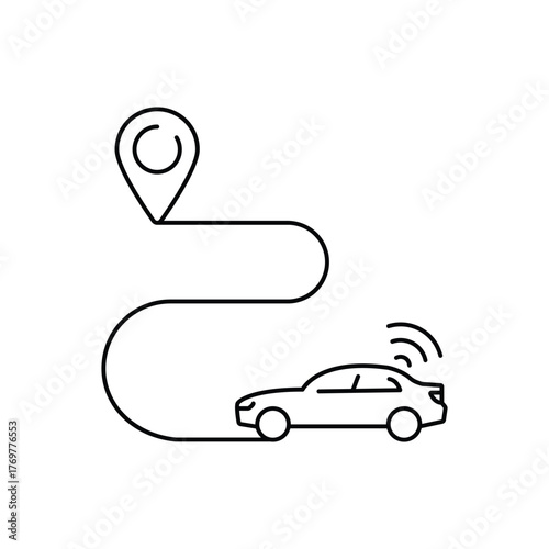 driverless car icon vector design element