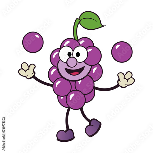 Cartoon grape Vector illustrations