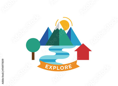 Mom, dad, and their kids lie together on one bed, hugging and sleeping peacefully, a happy, loving family depicted in a bright flat cartoon vector illustration