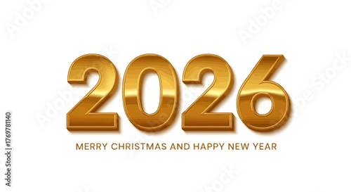 Golden 2026 New Year Greetings for Christmas Celebrations