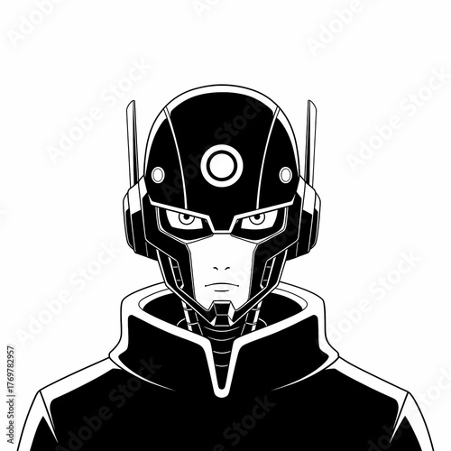 anime robot with human expression