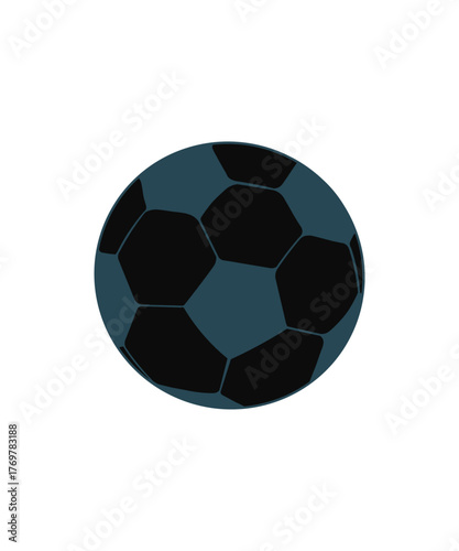 Two Tone Soccer Ball Vector Illustration