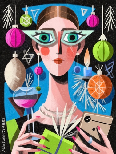 Gen-Z Christmas DIY corner with handmade ornaments and decorations