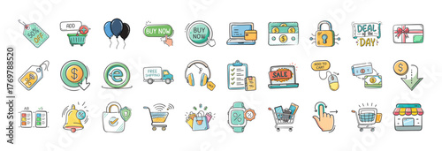 Diverse technology and gadget icons vector graphic collection scalable eps format