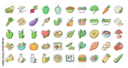 Vector illustration of fresh green avocado fruit icon scalable graphic design