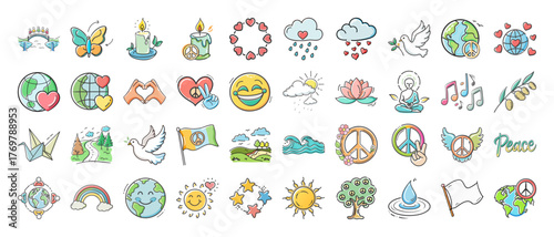 Collection of diverse icons for vector graphic design projects scalable eps
