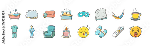 Diverse vector graphics collection scalable illustration icons for multiple uses