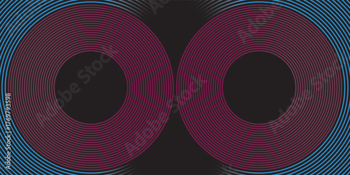 Abstract blue pink techno background 3D overlapping. modern vector.