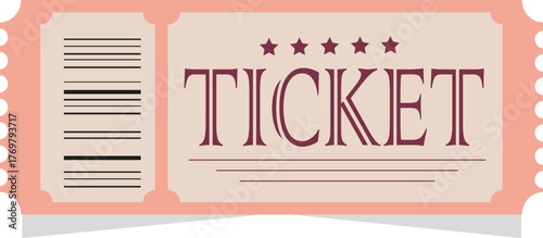 Vintage Movie Ticket Icon