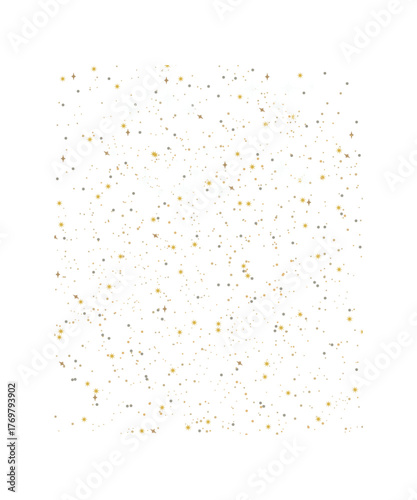 Scattered Gold And Silver Glitter Confetti Background