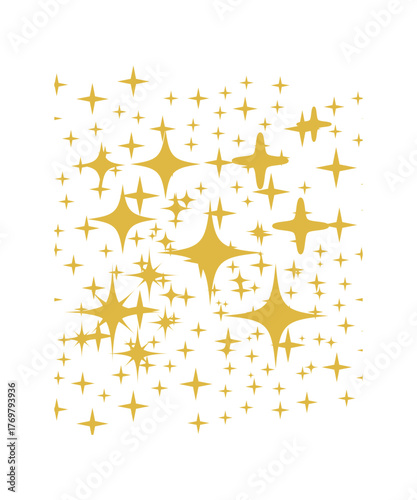 Abstract Gold Sparkle and Stars Background