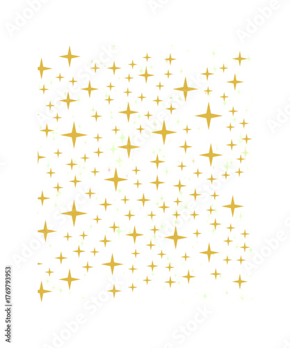 Scattered Golden Sparkle Elements Background