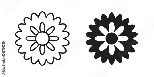 Aster icon. Symbol, logo illustration. graphic icon set