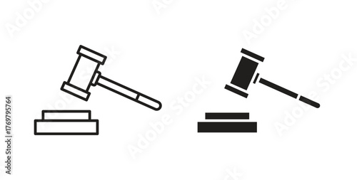 Auction icon. Symbol, logo illustration. graphic icon set