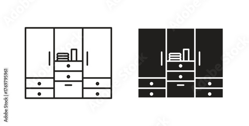 Big closet icon. Symbol, logo illustration. graphic icon set