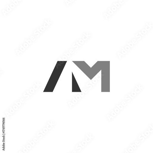 Free Download Minimalist Letter AM or Letter MA logo concept vector icon - GFXLoad