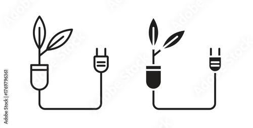 Biomass energy icon. Symbol, logo illustration. graphic icon set