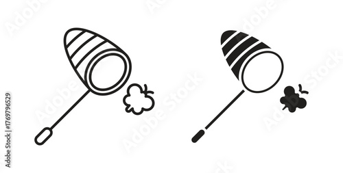 Butterfly catcher icon. Symbol, logo illustration. graphic icon set