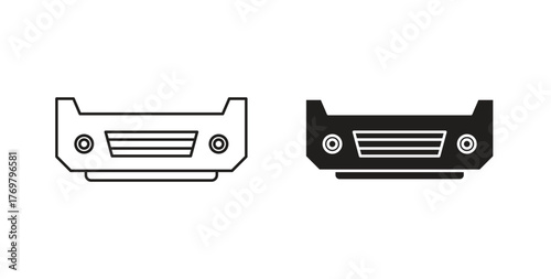Car bumper icon. Symbol, logo illustration. graphic icon set