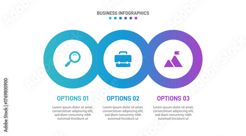 Progress bar featuring 3 arrow-shaped elements, symbolizing the three stages of business strategy and progression. Clean timeline infographic design template. Vector for mobile presentation.