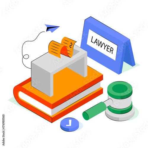 Editable design illustration of lawyer schedule 