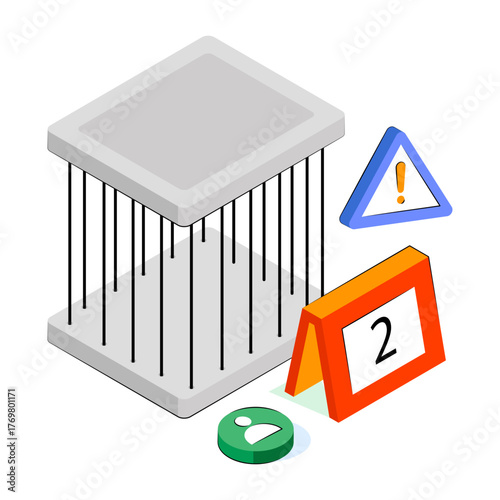 A unique design illustration of jail