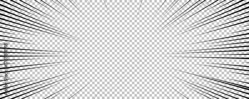 Black comic book transparent background