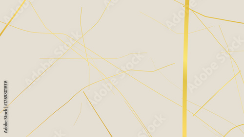 Gold Kintsugi crack pattern on whitish background
