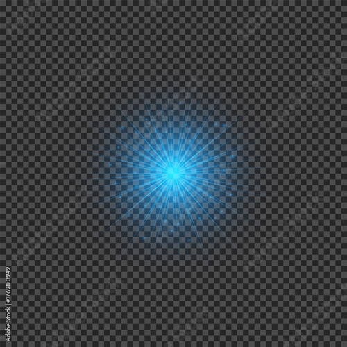 Light effect of blue lens flares