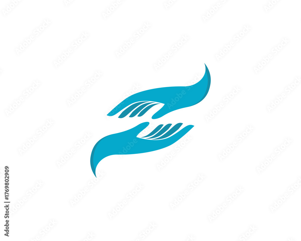 Obraz premium Helping Hands Graphic Support Illustration Design Creative Hands Aid Vector Concept