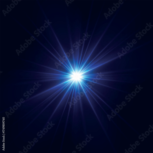 Rainbow crystal star. Crystal ray light, sun shines rainbow red yellow and blue color. Optical fire light effect. Vector lens glare leakage glare reflection effect. Sparkle shine. Sunlight