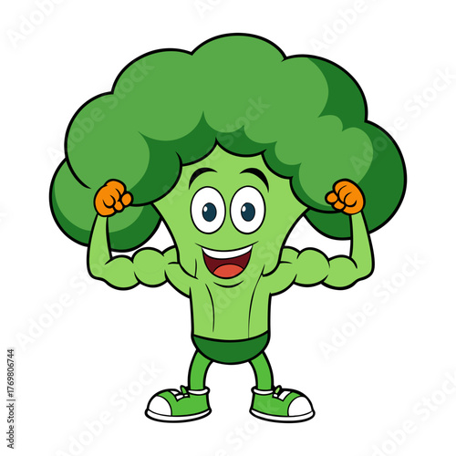 broccoli flexing muscles proudly